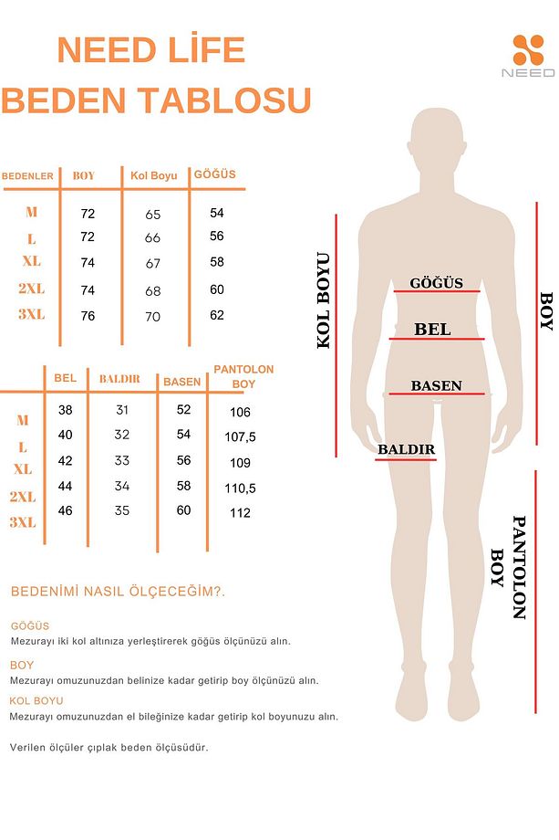 Erkek Günlük Fermuarlı Göğüs Nakışlı Alt Üst Eşofman Takımı - 9