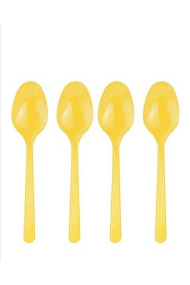 Yellow 8-Piece Plastic Spoon