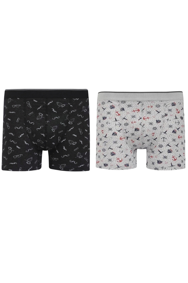 Patterned 2-Piece Men's Boxer - 1