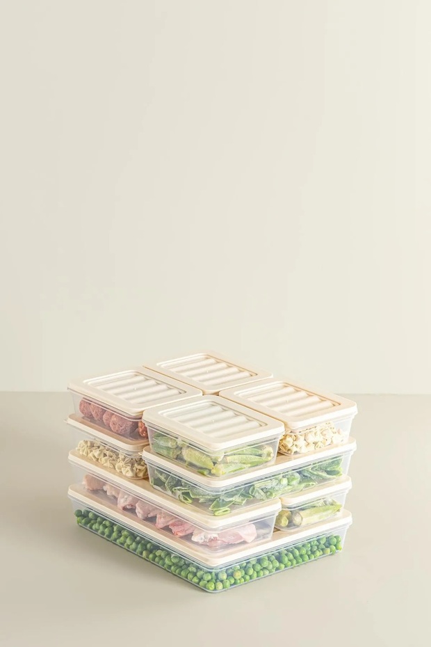 Freshbox Set of 2 - Cream Storage Container Suitable for Microwave and Diffraction - 3