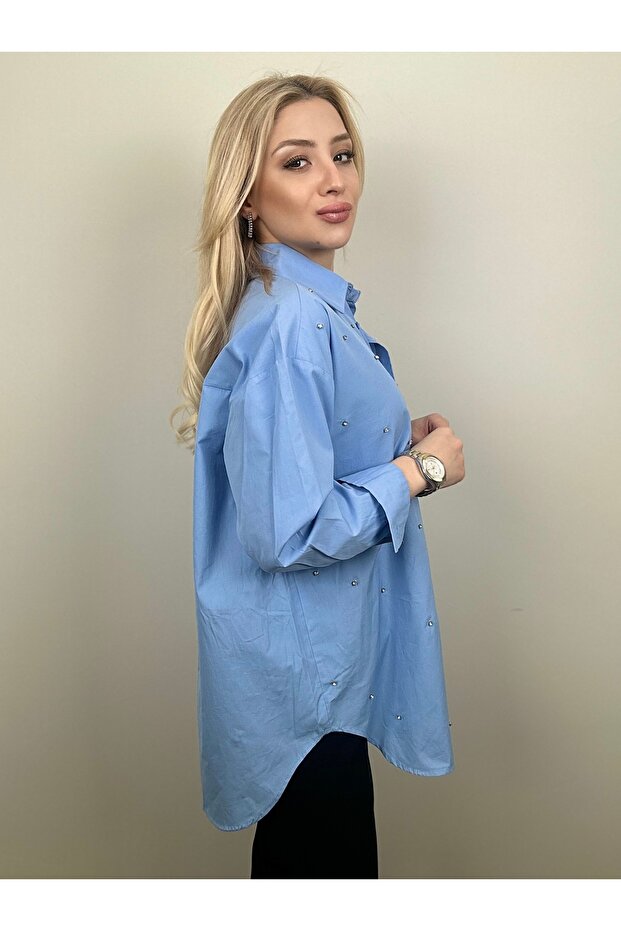 TAŞ İŞLEMELİ STANDART FİT GÖMLEK - 2