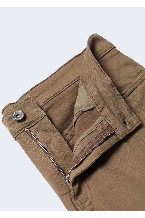 Slim fit kot bermuda şort - 7