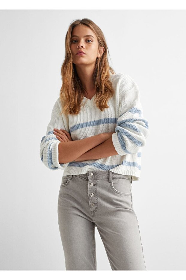 Buttoned flared jeans - 1