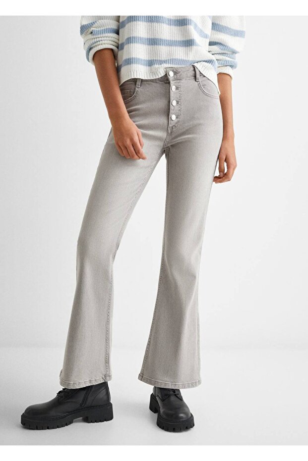 Buttoned flared jeans - 7