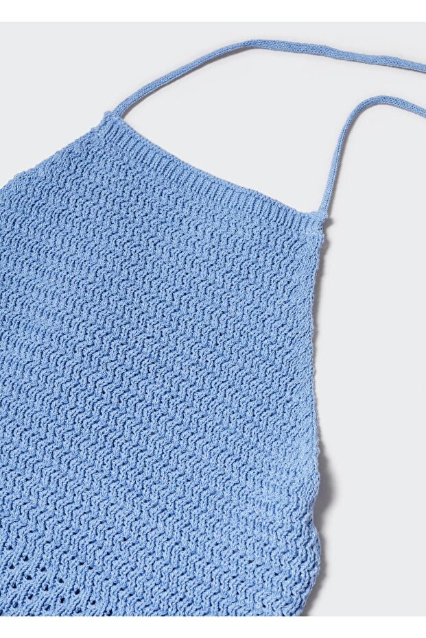 Halter Yakalı Kroşe Bluz - 7