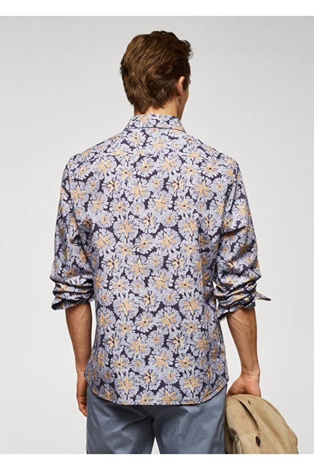 100% Cotton Regular Cut Patterned Shirt - 4