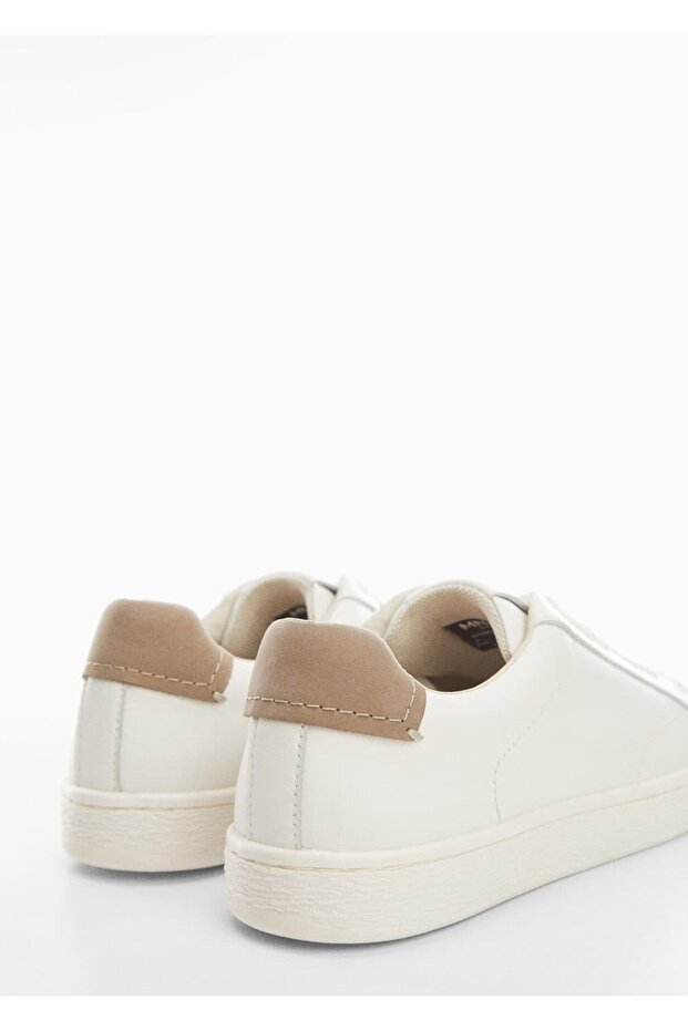 Leather Sneakers with Contrast Inserts - 4