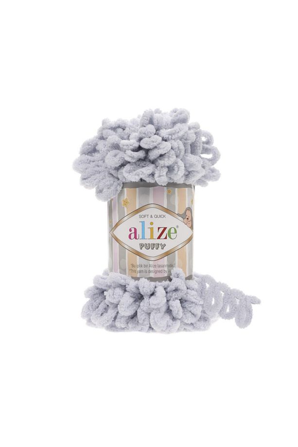 Puffy Parmak Örgü Ipi 5 Adet Renk Kodu:açık Gri-416-100 Gr Parmakörgü Ipi - 1