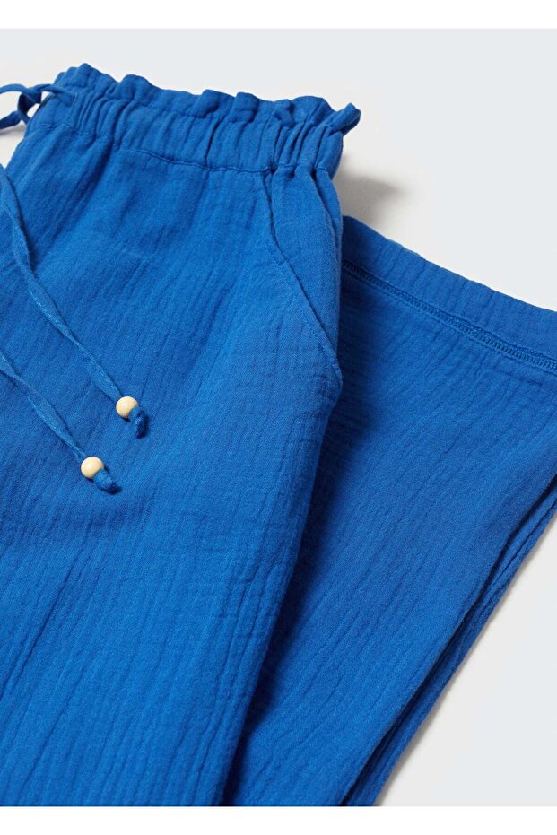 Beli elastik pamuklu pantolon - 5