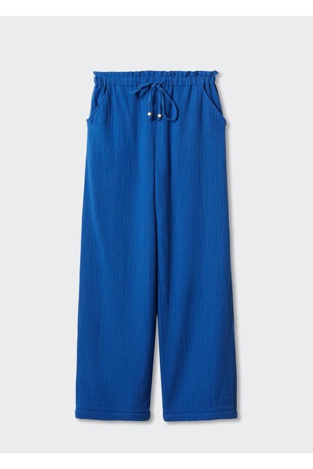 Beli elastik pamuklu pantolon - 3