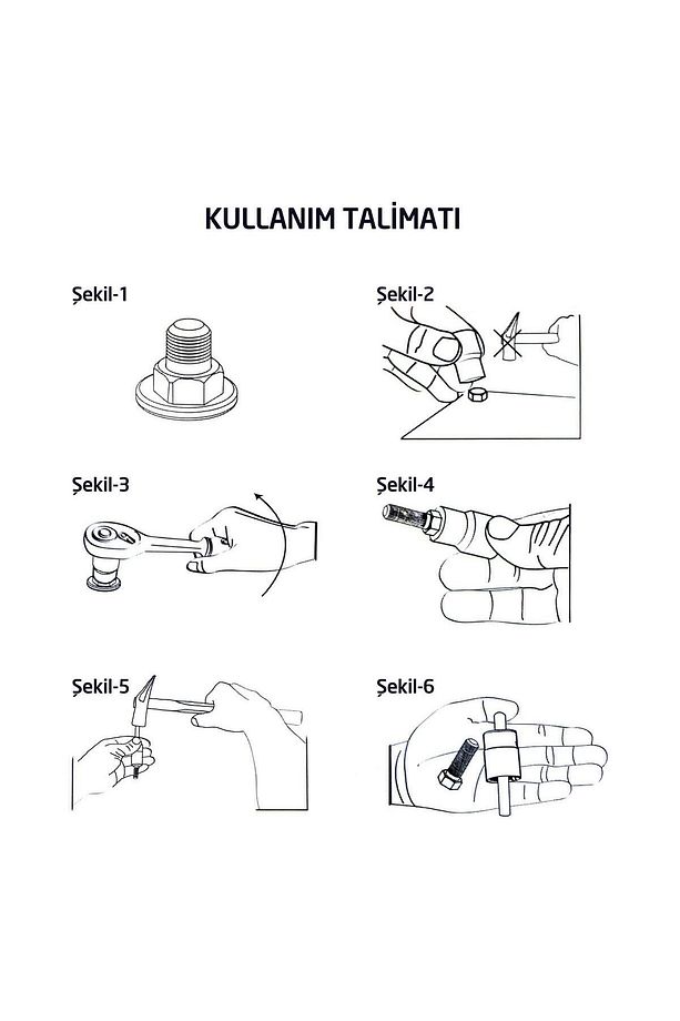 1/2" Twist Lokma Seti Hasarlı Civata, Somun Sökme 10 Parça - 5