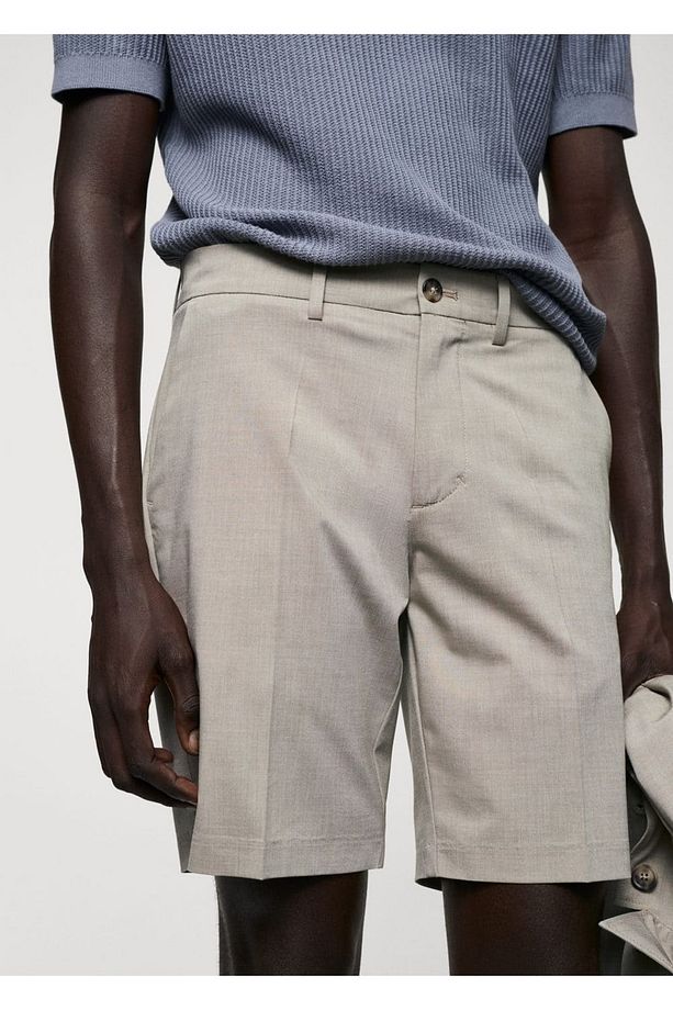 Beli ayarlabilir slim fit bermuda şort - 8