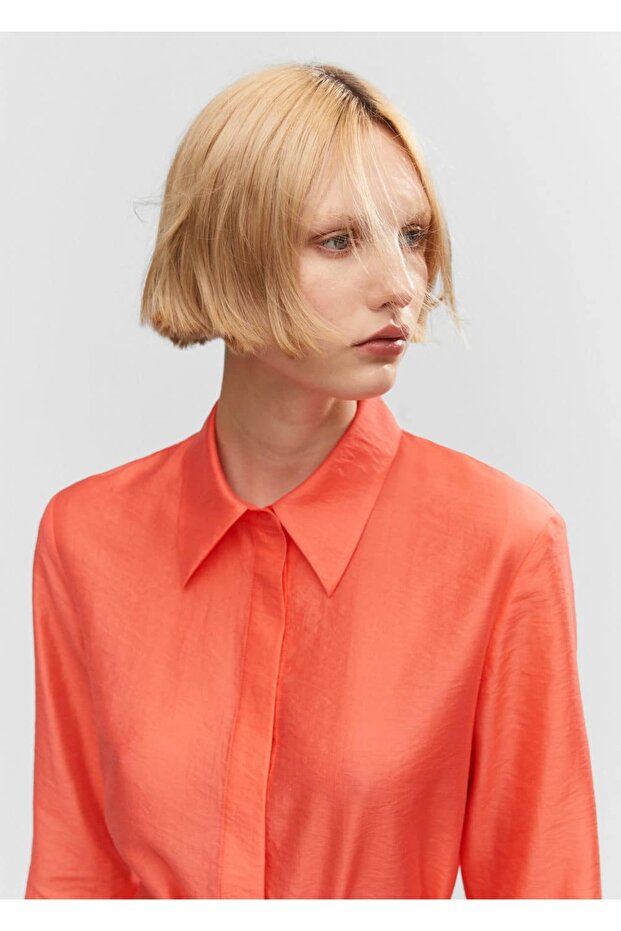 Lyocell kuşaklı gömlek - 6