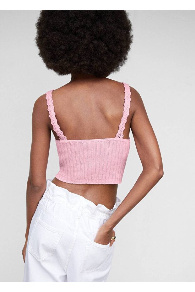 Triko cropped bluz - 4