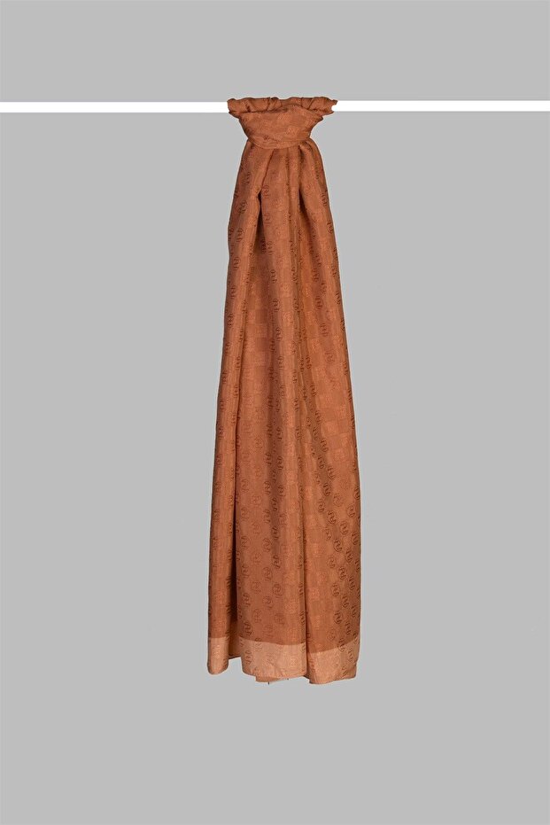 Dama Monogram Şal - Kiremit - 3