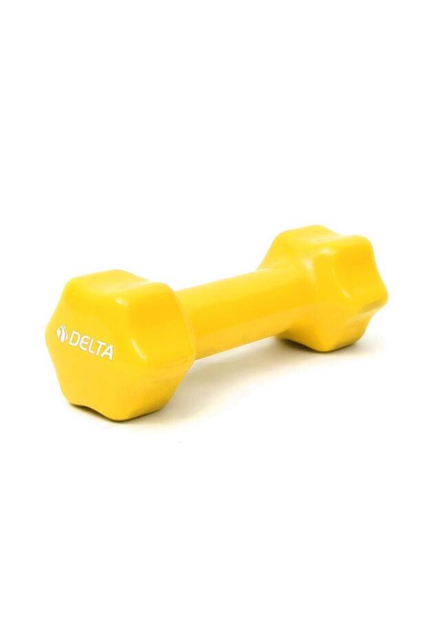 0,5 Kg X 1 Adet Deluxe Pvc Kaplama Sarı Demir Dambıl - 1