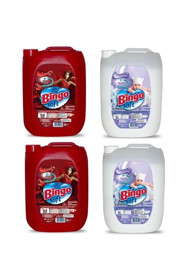 Soft Sıvı Çamaşır Yumuşatıcı Lovely Sensitive 4 Adet X 5 Lt - 1