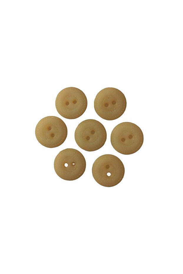 18 MM Button with Sewing Pattern - Cream Color (24 Pieces) - 1