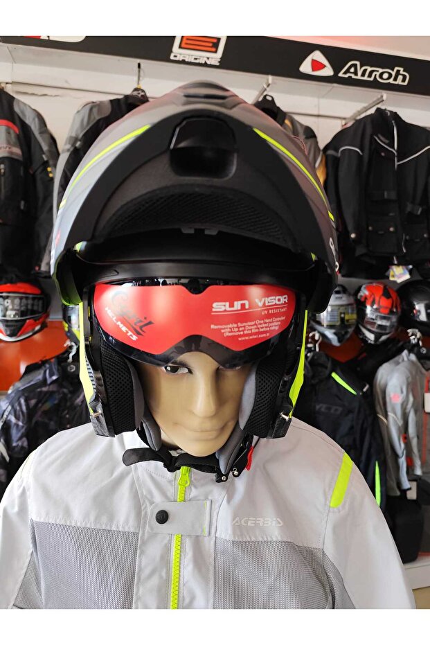 Cyrıl Kask Fu403sv Gecko Sv Epıc B5 Mat Yeşil Reflektör - 4