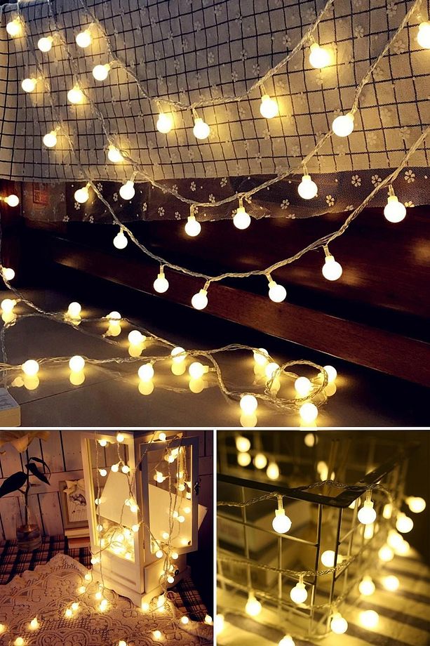 20 Ledli 5 Metre Mini Ampul Led - Sarı Led Şerid Led Peri Led Dekoratif Led - 3