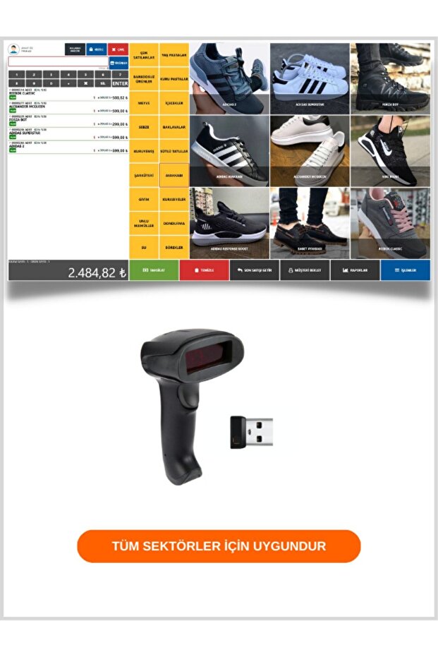 Kablosuz Barkod Okuyucu + Barkodlu Satış Sistemi Programı - 3