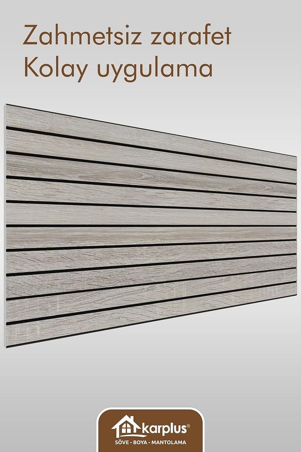Ahşap Görünümlü Strafor Duvar Kaplama Paneli Isı Ve Ses Yalıtımlı 300-114 - 50x100 - 3