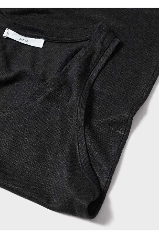 Askılı Keten Bluz - 5