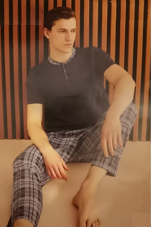 Erkek Patlı Pijama Takımı %100 Pamuk - 1