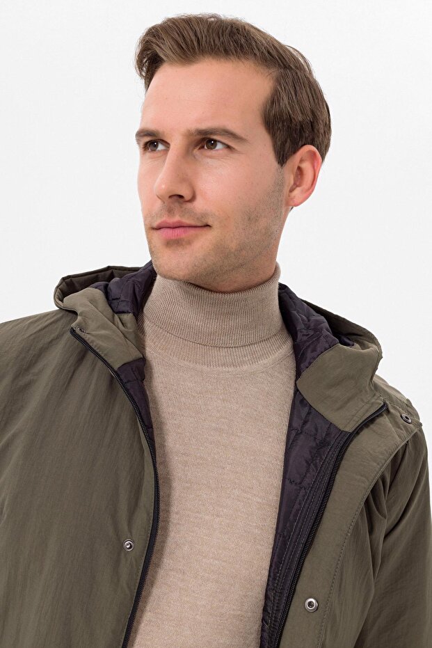 Slim Kalıp Düz Mont - 4