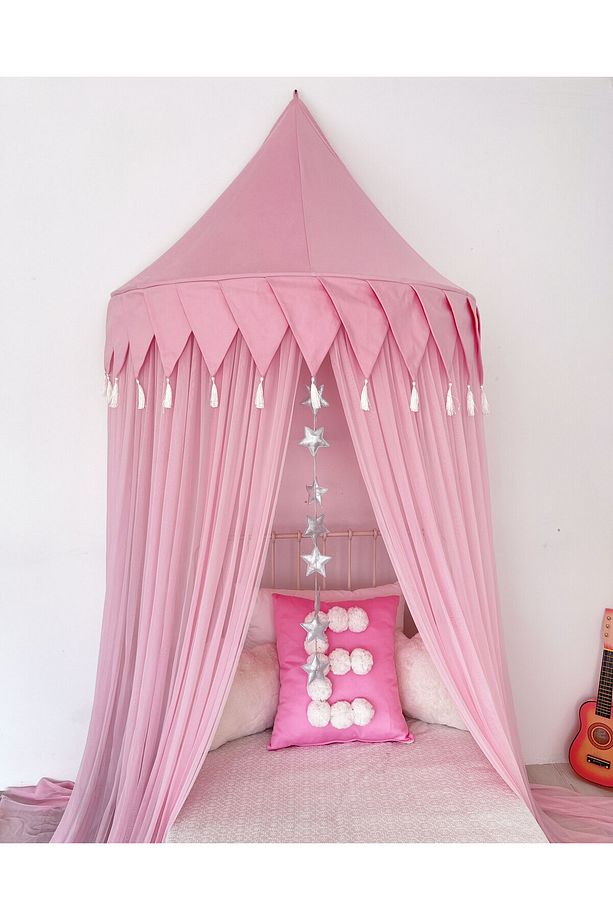 Tül Pembe Duvar Tentesi Plus Model - 4