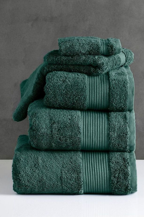 Ultra Lux Jakarlı Otel Havlusu 600Gr 70x140 (Adet) - Jungle Green - 2