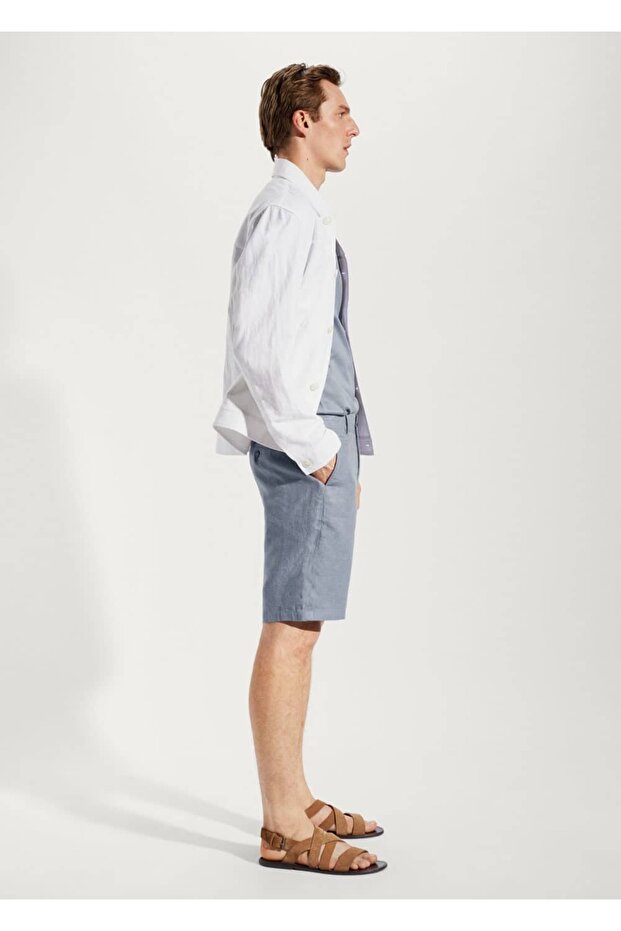 %100 keten şort - 6