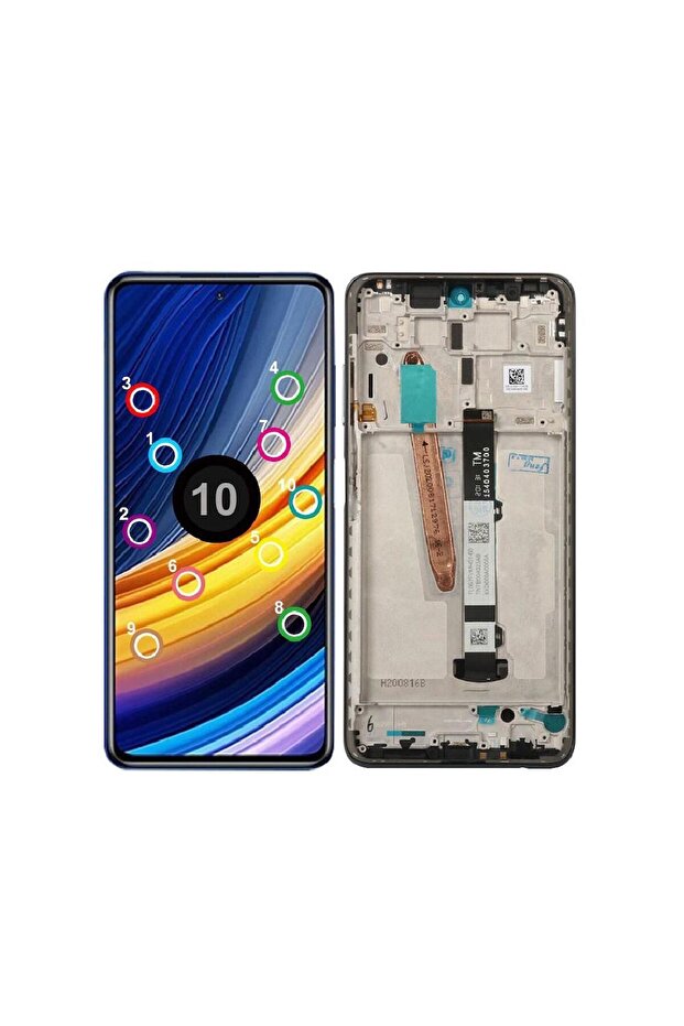 Xiaomi Poco X3 Pro Ile Uyumlu Lcd Ekran Dokunmatik Çıtalı Siyah - 1
