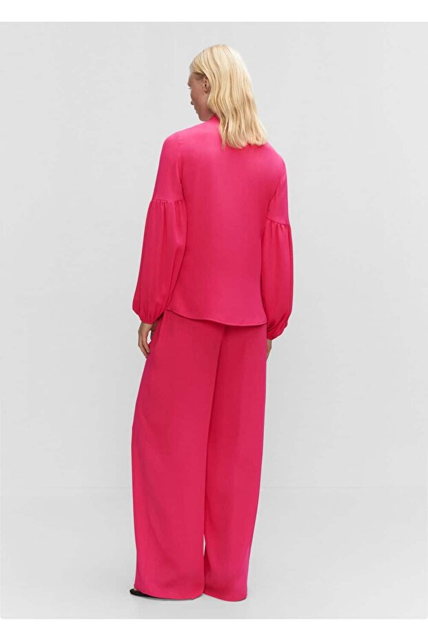 Elastik belli wideleg pantolon - 4