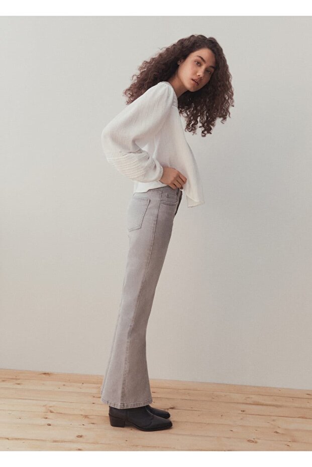 Buttoned flared jeans - 5