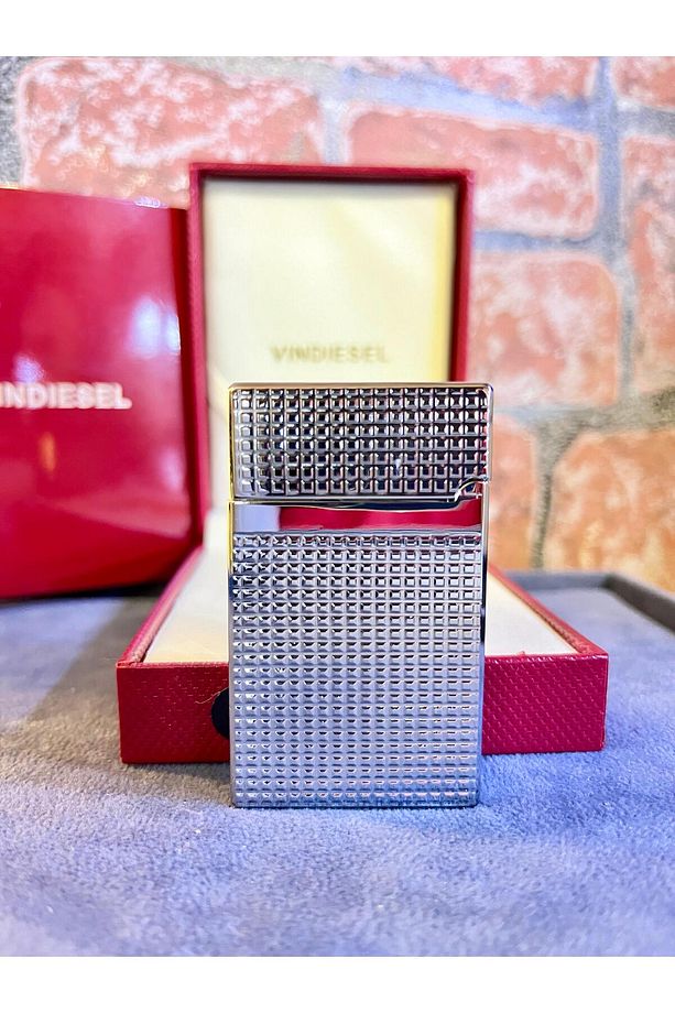 DUPONT MODEL ÖZEL KUTULU TAŞLI VE GAZLI LÜKS TASARIM ÇELİK GÖVDE ÇAKMAK - 6