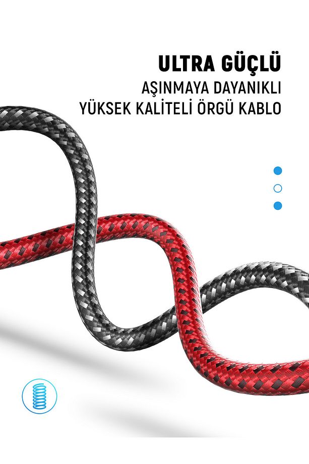 Şarj Ve Veri Aktarım Şarj Kablosu 2 Metre Ls482 Lightning - 3