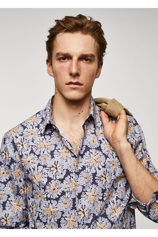 100% Cotton Regular Cut Patterned Shirt - 7