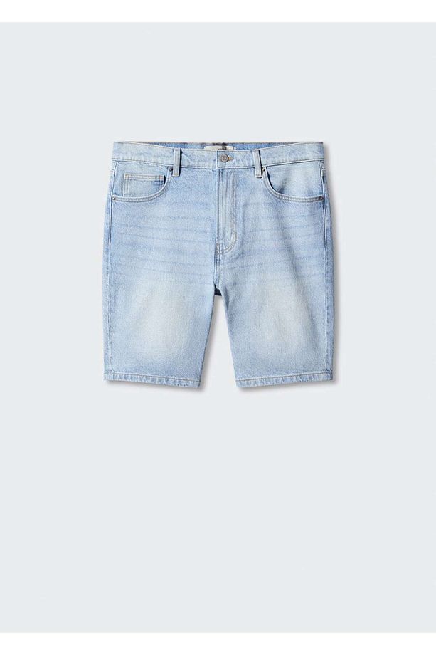 Regular fit denim bermuda şort - 3