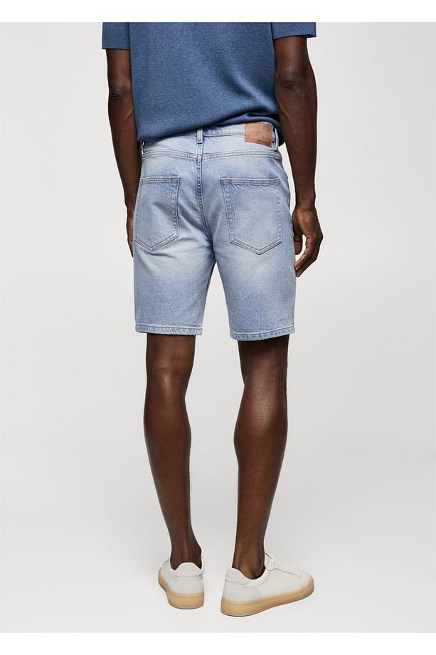 Regular fit denim bermuda şort - 4