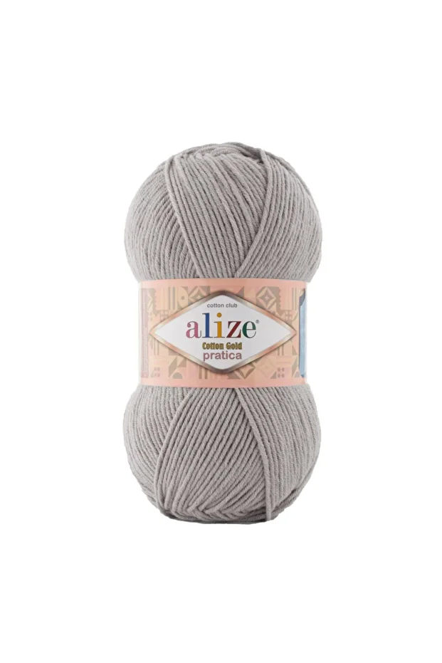 Cotton Gold Pratica 21 Gri Kemik Rengi Pamuklu El Örgü Ipi - 1 Adet - 1