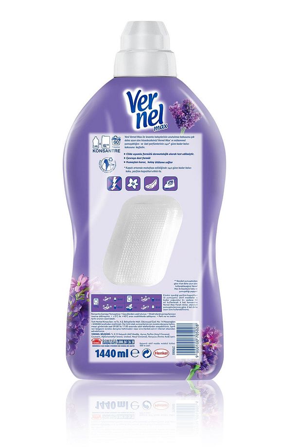 Max Konsantre Çamaşır Yumuşatıcısı 2 x 1440ml (120 Yıkama) Taze Lavanta - 2