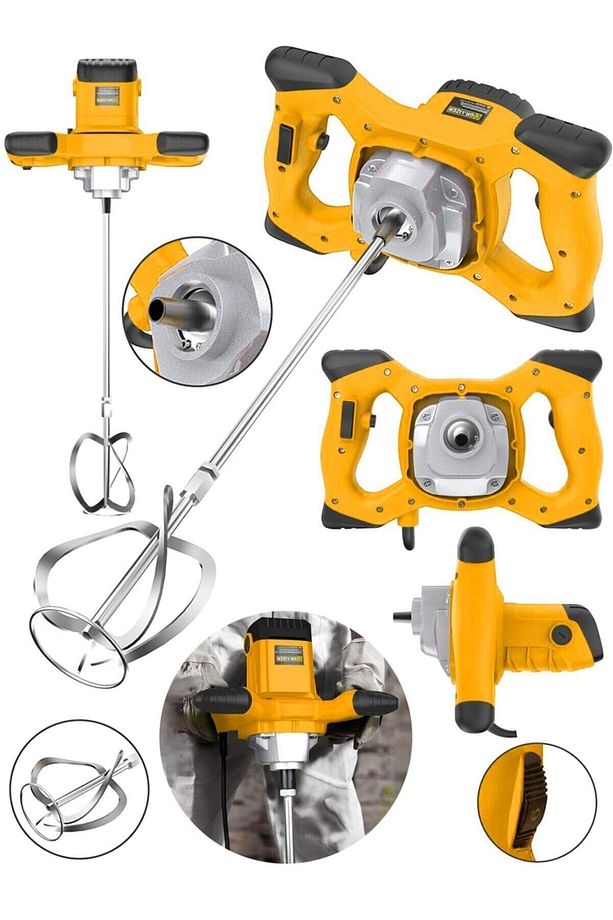 Alman Mx-9200 Bakir Sargi 6 Kademe Devirli Ayarlı Elektirikli Alçı Boya Ve Harç Karıştırıcı Mikser - 3