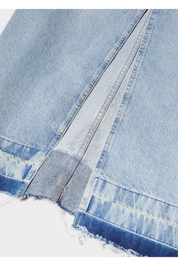 Uzun Denim Etek - 5