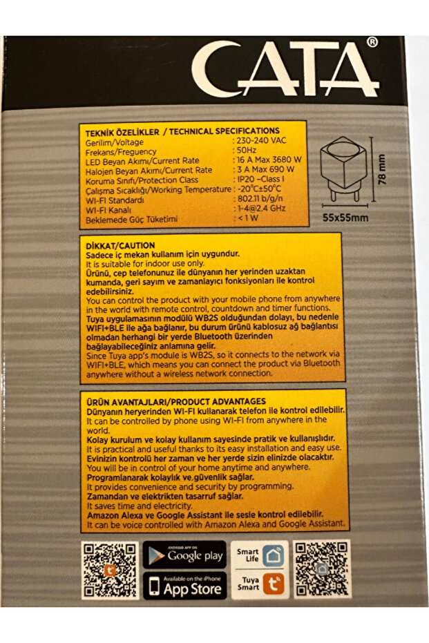 CT-4010 Wifi Üzerinden Kontrol Edilebilen Akıllı Priz (8 Adet) - 4