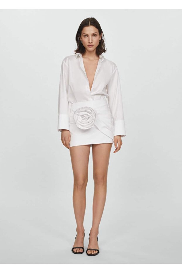 Maksi Çiçekli Mini Etek - 2