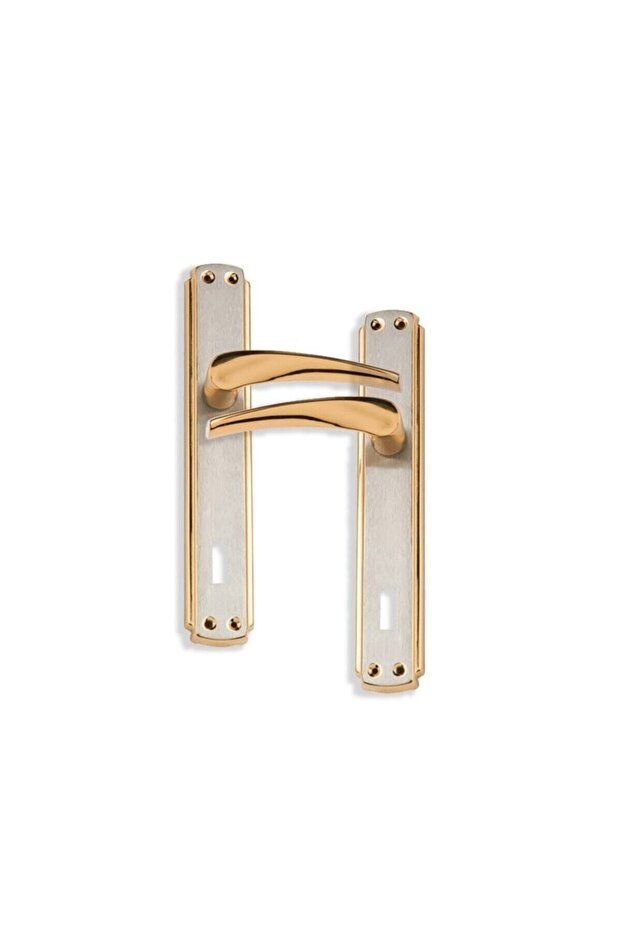 Uyar Bravo Room Door Handle Yellow-satin (1 Set) Screw - Door Handle