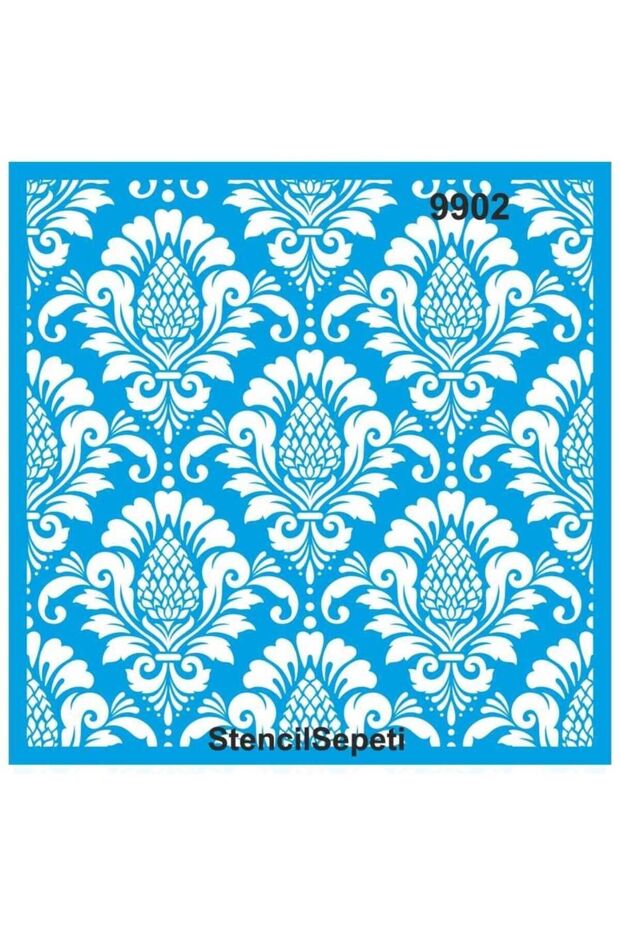 قالب استنسل بنمط جدار هندسي ST9902 - 50x50 سم