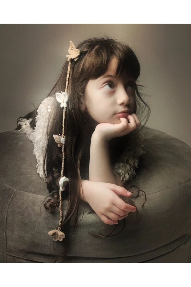 Cluster Gold Butterfly 40 Cm 2-Piece Clip Hair for Long Hair