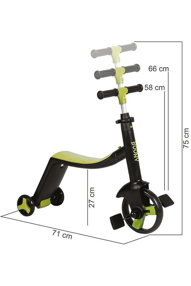 Çocuk Scooter ve Bisiklet 3 ü 1 arada İlk Bisikletim 2-8 yaş 50 kg taşıma kapasitesi - 7